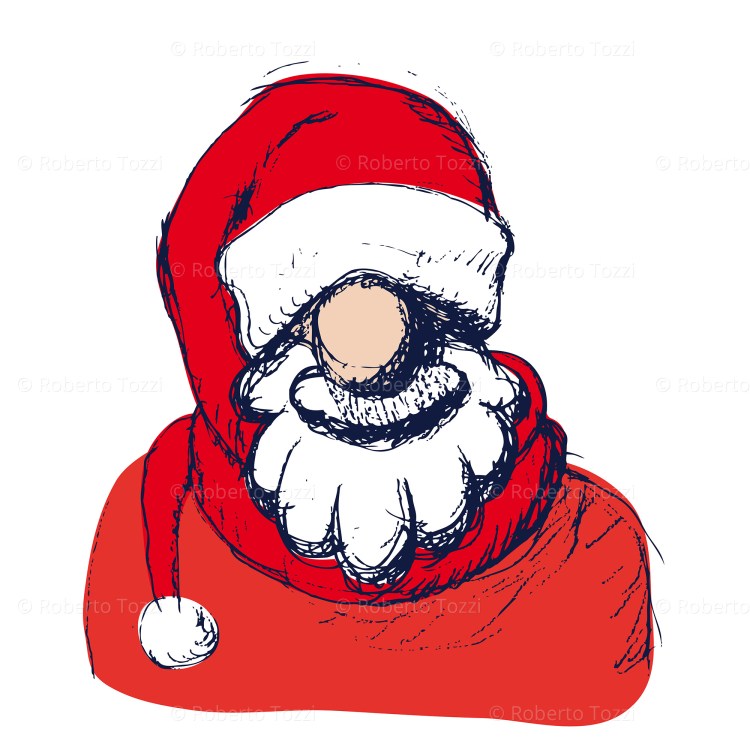 Babbo Natale, disegno vettoriale.